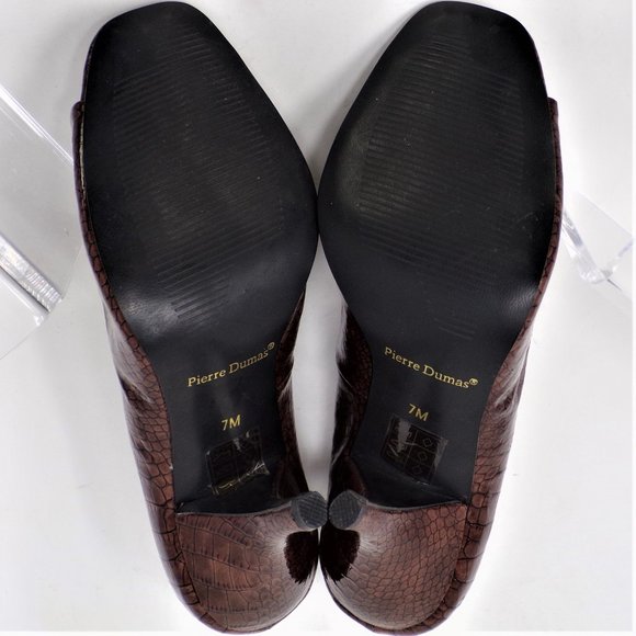 PIERRE DUMAS 7M brown ultra-high open-toe pumps - Picture 13 of 16